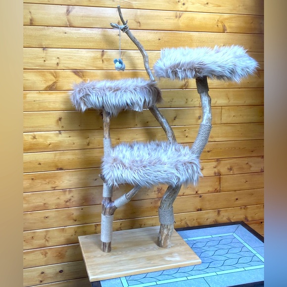 Handmade solid driftwood cat tree $250 - Main Image
